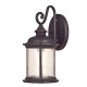 Westinghouse 6230600 New Haven exterior Wall Lantern on Steel Clear Seeded Glass, Oil Rubbed Bronze Finish